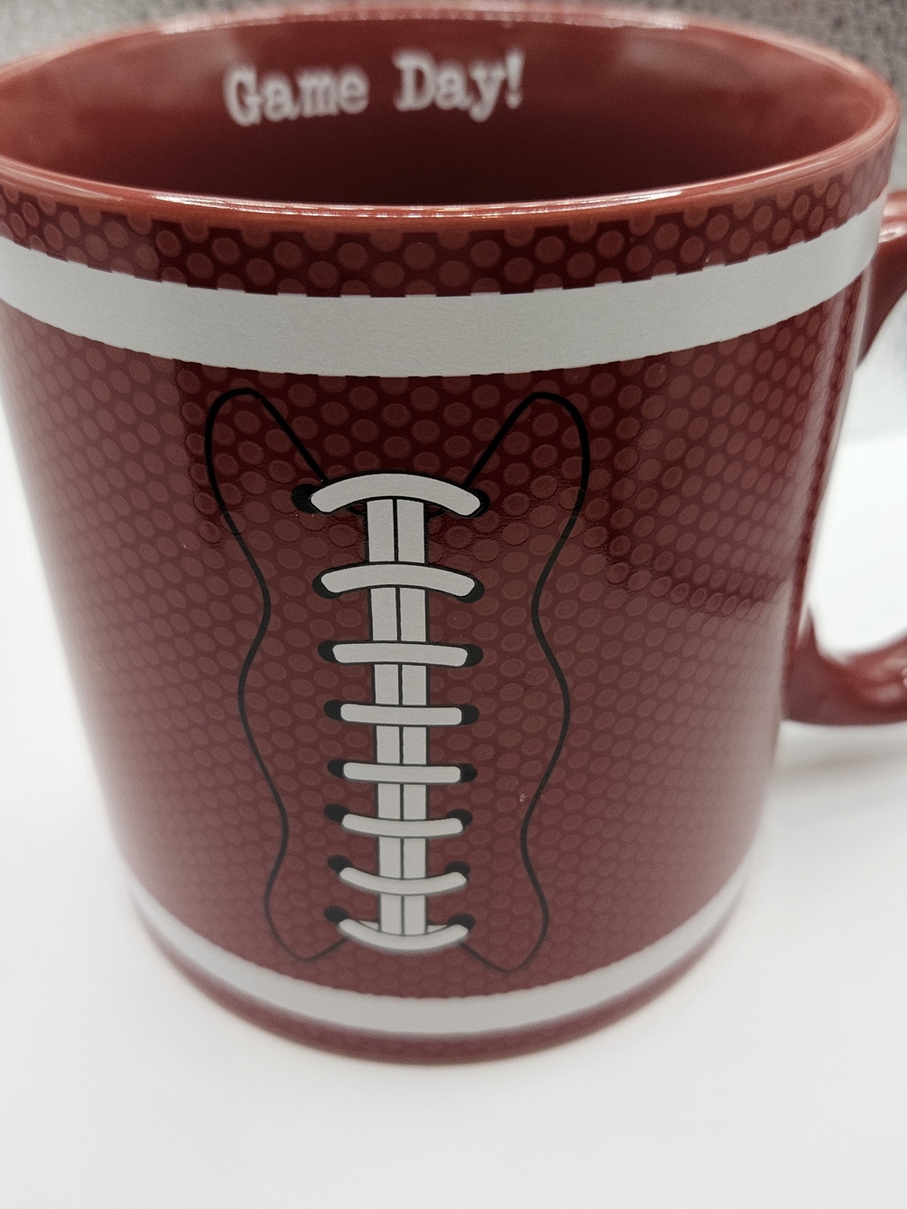 Game Day Red Football Ceramic Mug